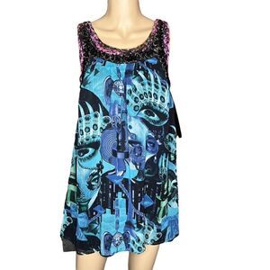 Custo Barcelona bejeweled tunic mini dress